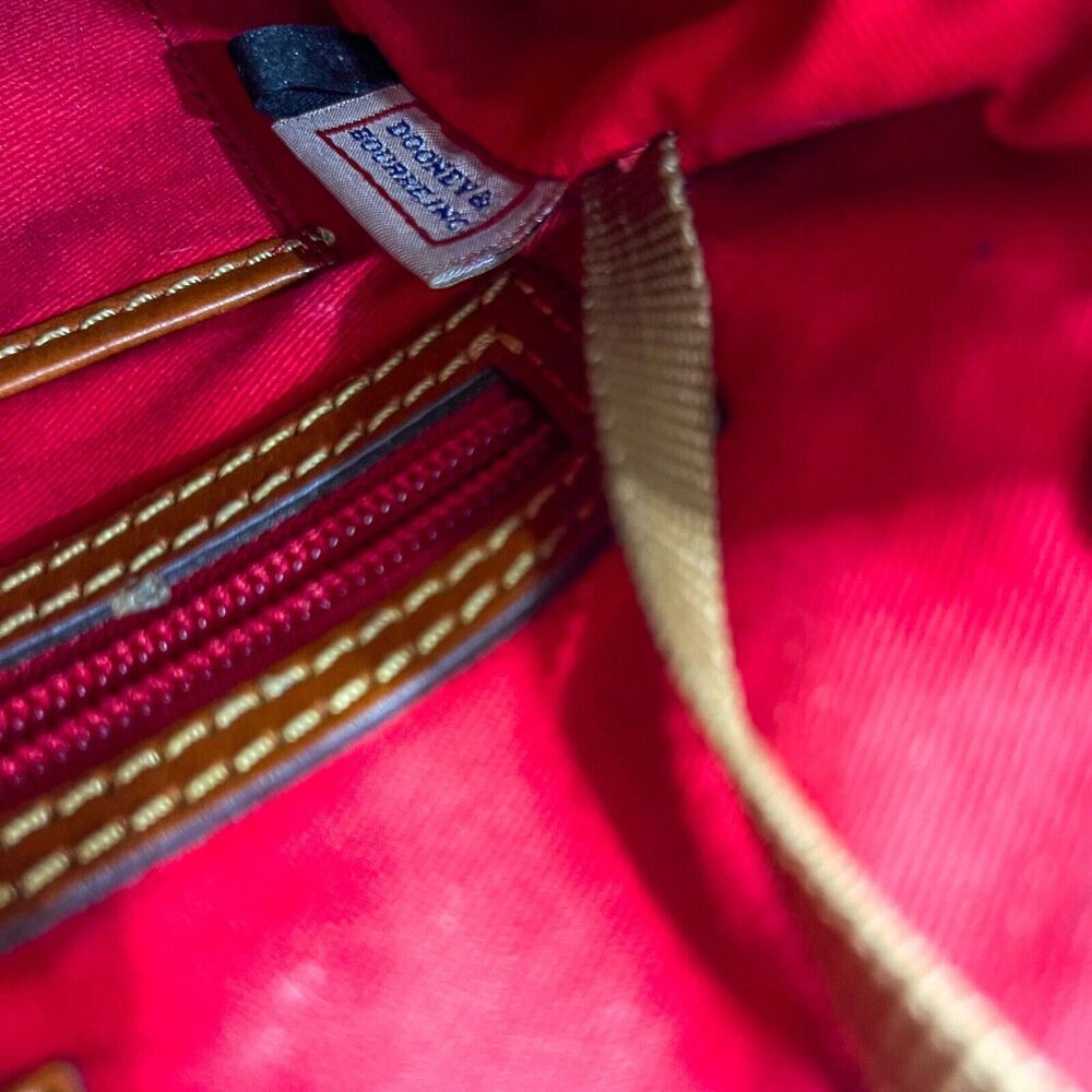 Dooney and Bourke Nylon Cross Body Bag Navy Blue with Red Lining - Picture 13 of 16